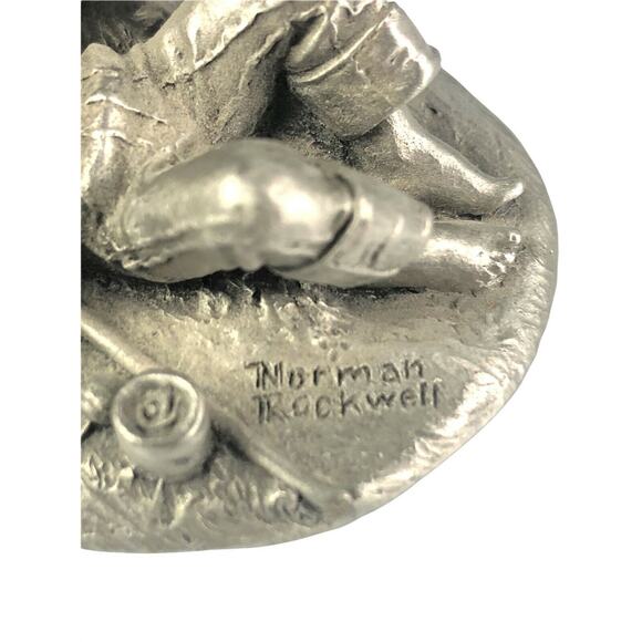 Norman Rockwell Adventures Between Adventures Figurine Fine Pewter Schmid  #157 - Picture 5 of 7